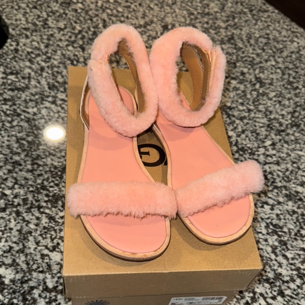 UGG Blush Fuzzy Sandals